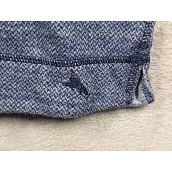Tommy Bahama Sweater Men MEDIUM Blue Pullover Quarter Zip Reversible Sweatshirt - Picture 4 of 11
